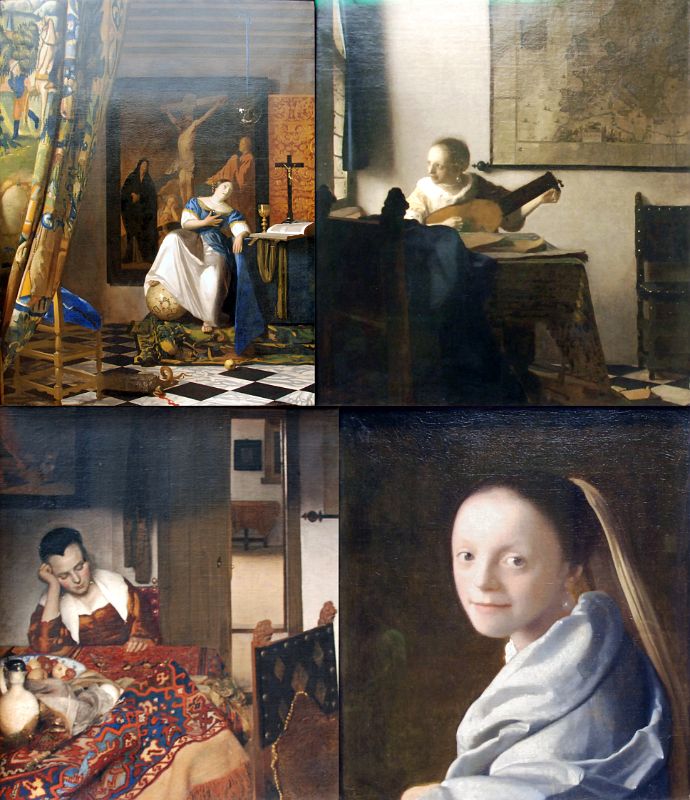 Top Met Paintings Before 1860 11 Johannes Vermeer Allegory of the Catholic Faith, Woman with a Lute, A Maid Asleep, Study of a Young Woman